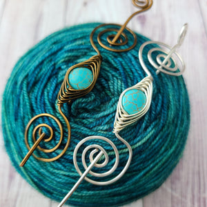 Tranquil Turquoise Shawl Pin- Noteworthy - Limited Edition-Shawl Pin-Crafty Flutterby Creations