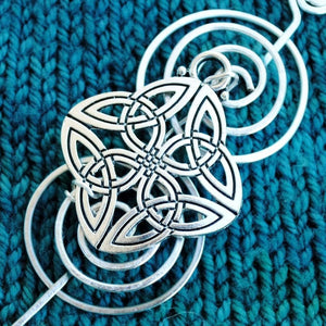 Shawl Pin, Celtic Knot Shawl Pin - Charmed Silver - Crafty Flutterby Creations