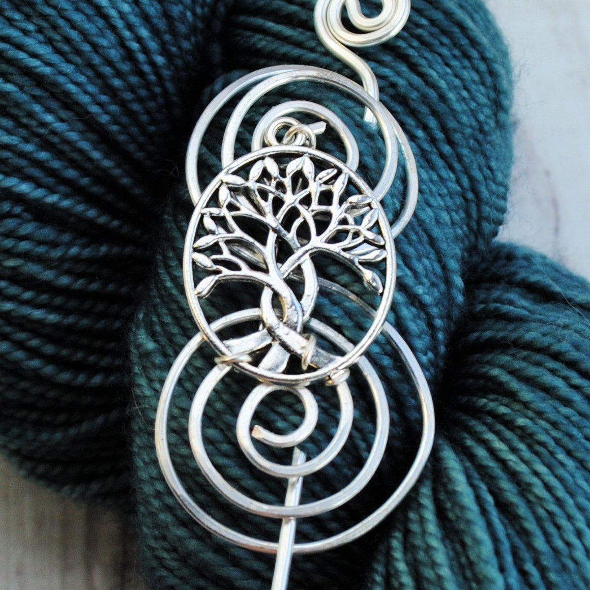 Celtic Tree of Life Shawl Pin - Charmed Silver-Shawl Pin-Crafty Flutterby Creations