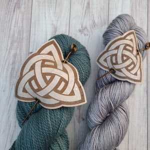 Celtic Triquetra Hair/Shawl Pin - Cork with Wire Stick
