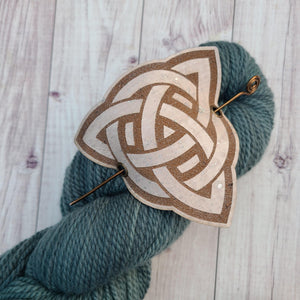 Celtic Triquetra Hair/Shawl Pin - Cork with Wire Stick