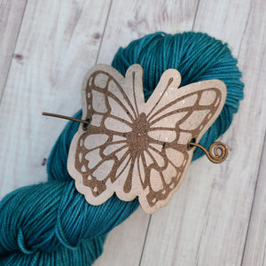 Butterfly Hair/Shawl Pin - Cork with Wire Stick