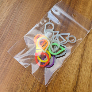 Leaves and Raindrops Stitch Markers