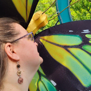 Butterfly Trio Earrings - Walnut, Beech, and Cedar Trio