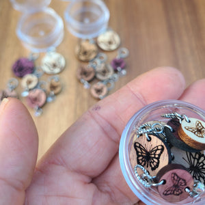 Butterfly Stitch Markers - Mixed Hardwoods - Limited Edition
