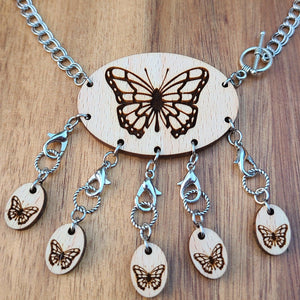 Butterfly Necklace with Detachable Stitch Markers