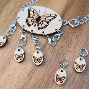 Butterfly Necklace with Detachable Stitch Markers