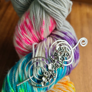 Blossoming Shawl Pin - Charmed Silver