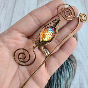 Fire Dragon Shawl Pin - Bronze Noteworthy Limited Edition