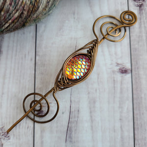 Fire Dragon Shawl Pin - Bronze Noteworthy Limited Edition