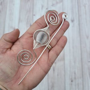 Clearance - Frost Shawl Pin - Large Silver Noteworthy