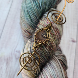 OOAK B01 Victorian Brass Button Noteworthy Pin