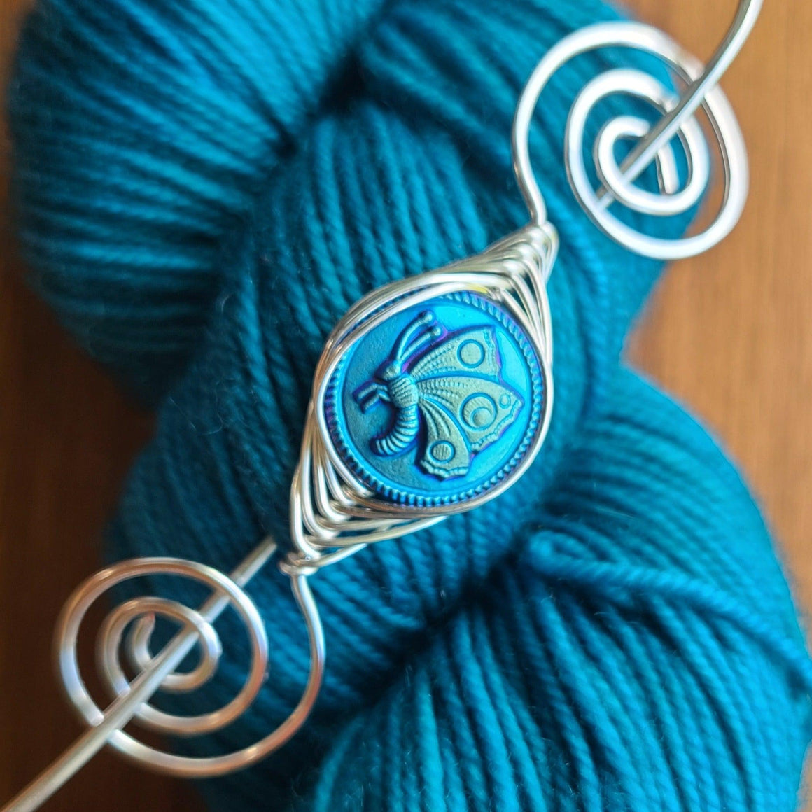 Butterfly Shawl Pin- Noteworthy Czech Glass - Limited Edition