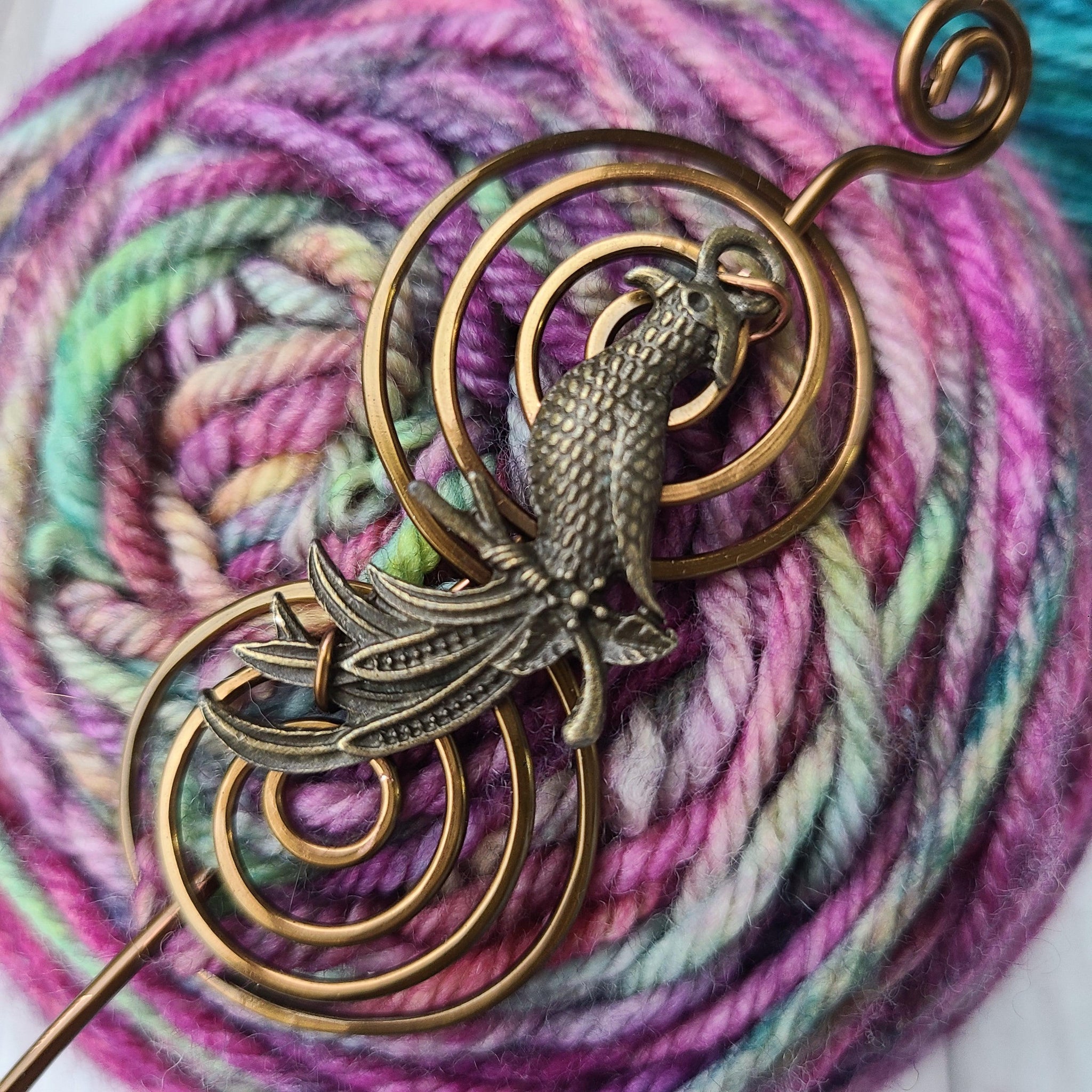 Crafty Flutterby Creations Rowan Leaf Shawl Pin - Charmed Vintage Bronze