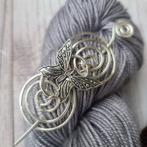 Flutterby Shawl Pin - Charmed Silver