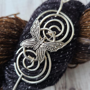 Flutterby Shawl Pin - Charmed Silver
