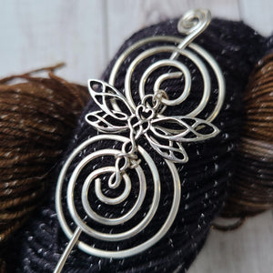 Celtic Dragonfly Shawl Pin - Charmed Silver