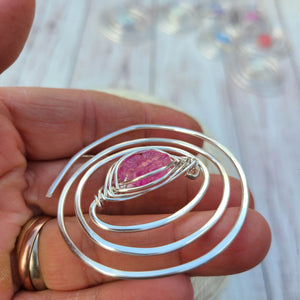 Cosmos Flower Shawl Pin - Twirl Silver