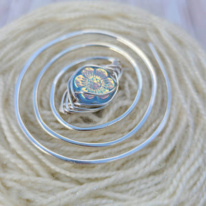 Periwinkle Shawl Pin - Twirl Silver