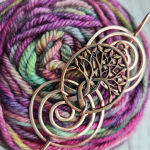 Celtic Tree of Life Shawl Pin - Charmed Rose Gold-Shawl Pin-Crafty Flutterby Creations