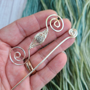 Flower Mini Shawl Pin-Shawl Pin-Crafty Flutterby Creations