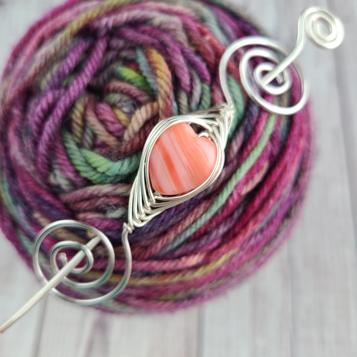 Heart Shawl Pin - Noteworthy-Shawl Pin-Crafty Flutterby Creations
