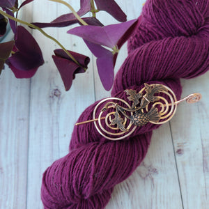 Thistle Shawl Pin Inspired by Outlander - Charmed Rose Gold Fandoms-Shawl Pin-Crafty Flutterby Creations