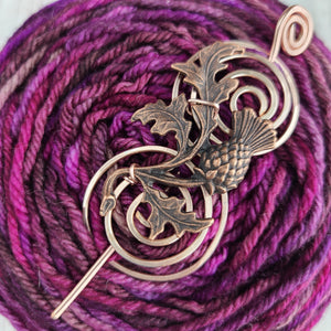 Thistle Shawl Pin Inspired by Outlander - Charmed Rose Gold Fandoms-Shawl Pin-Crafty Flutterby Creations