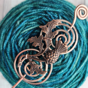Thistle Shawl Pin Inspired by Outlander - Charmed Rose Gold Fandoms-Shawl Pin-Crafty Flutterby Creations