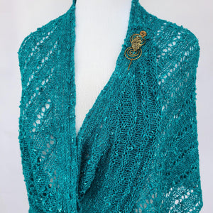 Ages Hence PDF Knitting Pattern Download Triangle Shawl-Pattern-Crafty Flutterby Creations