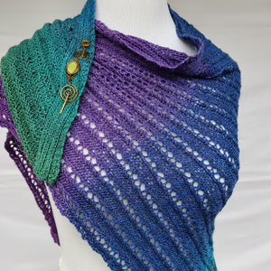 Ages Hence PDF Knitting Pattern Download Triangle Shawl