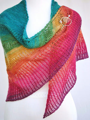 Pattern, Apparent Plot PDF Knitting Pattern Download Triangle Shawl - Crafty Flutterby Creations