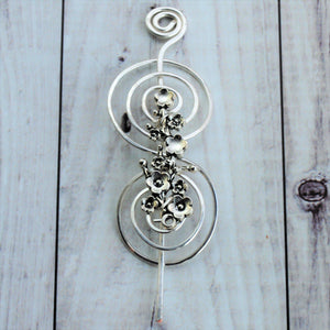 Blossoming Shawl Pin - Charmed Silver-Shawl Pin-Crafty Flutterby Creations