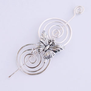Shawl Pin, Butterfly Shawl Pin - Charmed Silver - Crafty Flutterby Creations