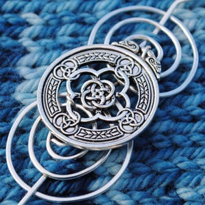Shawl Pin, Celtic Knot Shawl Pins - Charmed Silver - Crafty Flutterby Creations