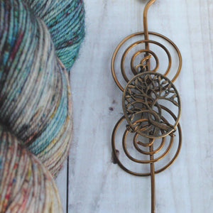 Celtic Tree of Life Shawl Pin - Charmed Bronze-Shawl Pin-Crafty Flutterby Creations