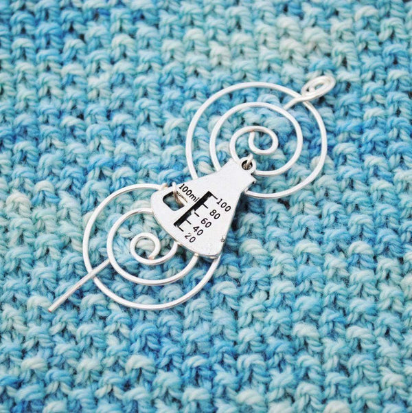 Chemistry Shawl Pin - Charmed Silver - Crafty Flutterby Creations