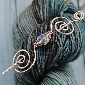 Classy in Crystal - Mini Shawl Pin-Shawl Pin-Crafty Flutterby Creations