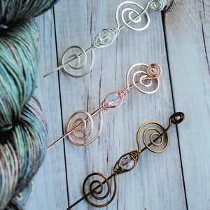 Classy in Crystal - Mini Shawl Pin-Shawl Pin-Crafty Flutterby Creations