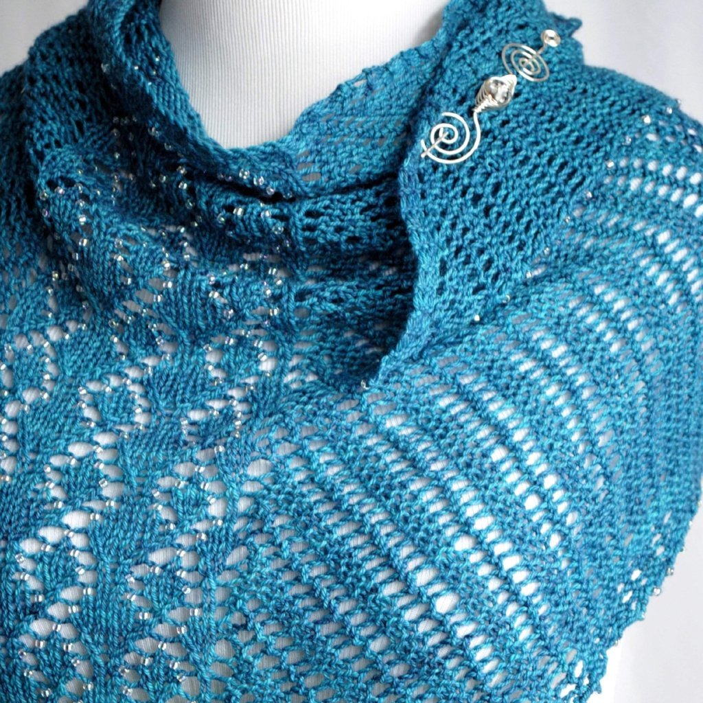 Pattern, Crystal Helix Shawl Knitting Pattern PDF Download - Crafty Flutterby Creations