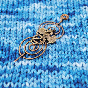 Shawl Pin, Dragon Shawl Pin - Charmed Bronze Fandoms - Crafty Flutterby Creations