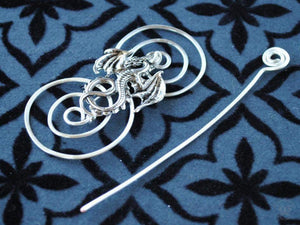 Shawl Pin, Dragon Shawl Pin - Charmed Silver Fandoms - Crafty Flutterby Creations