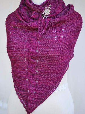 Pattern, Intrepid Ardor PDF Knitting Pattern for Cabled Shawl - Crafty Flutterby Creations