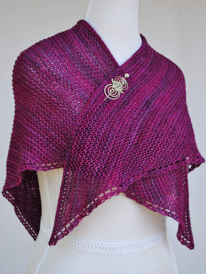 Pattern, Intrepid Ardor PDF Knitting Pattern for Cabled Shawl - Crafty Flutterby Creations