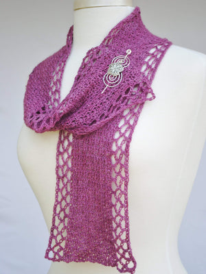 Pattern, PDF Dappled Sea Hooked Crochet Scarf Digital Download - Crafty Flutterby Creations