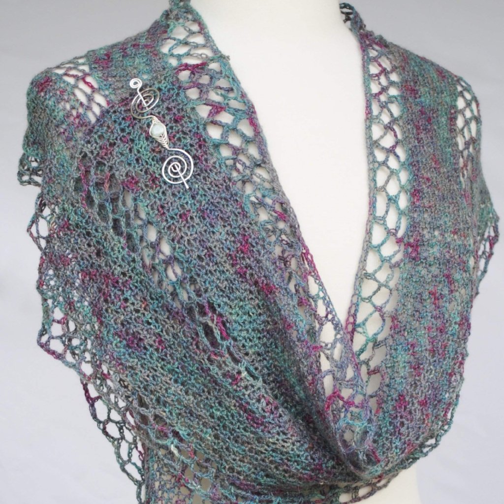 Pattern, PDF Dappled Sea Hooked Crochet Scarf Digital Download - Crafty Flutterby Creations