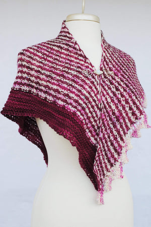 Pattern, PDF Mercurial Stripes Shawl Knitting Pattern Digital Download - Crafty Flutterby Creations