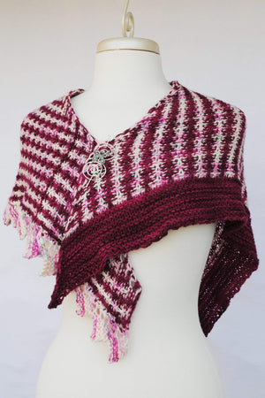Pattern, PDF Mercurial Stripes Shawl Knitting Pattern Digital Download - Crafty Flutterby Creations