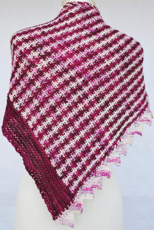 Pattern, PDF Mercurial Stripes Shawl Knitting Pattern Digital Download - Crafty Flutterby Creations