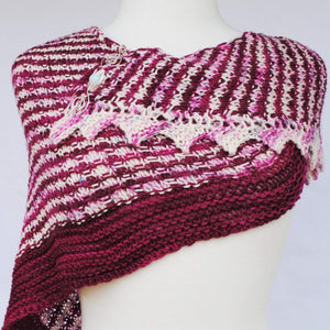 Pattern, PDF Mercurial Stripes Shawl Knitting Pattern Digital Download - Crafty Flutterby Creations